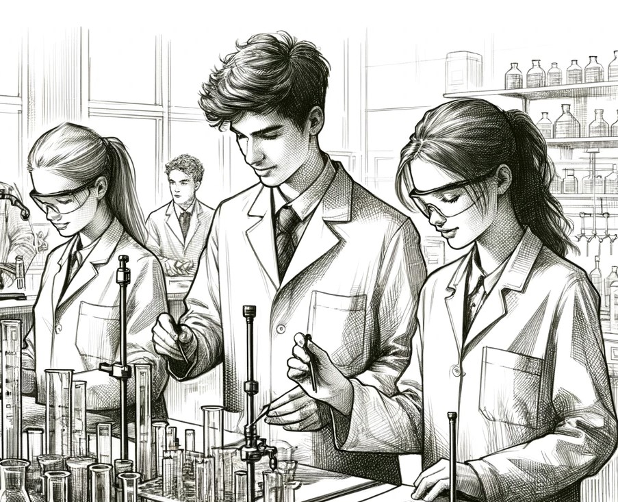 three students